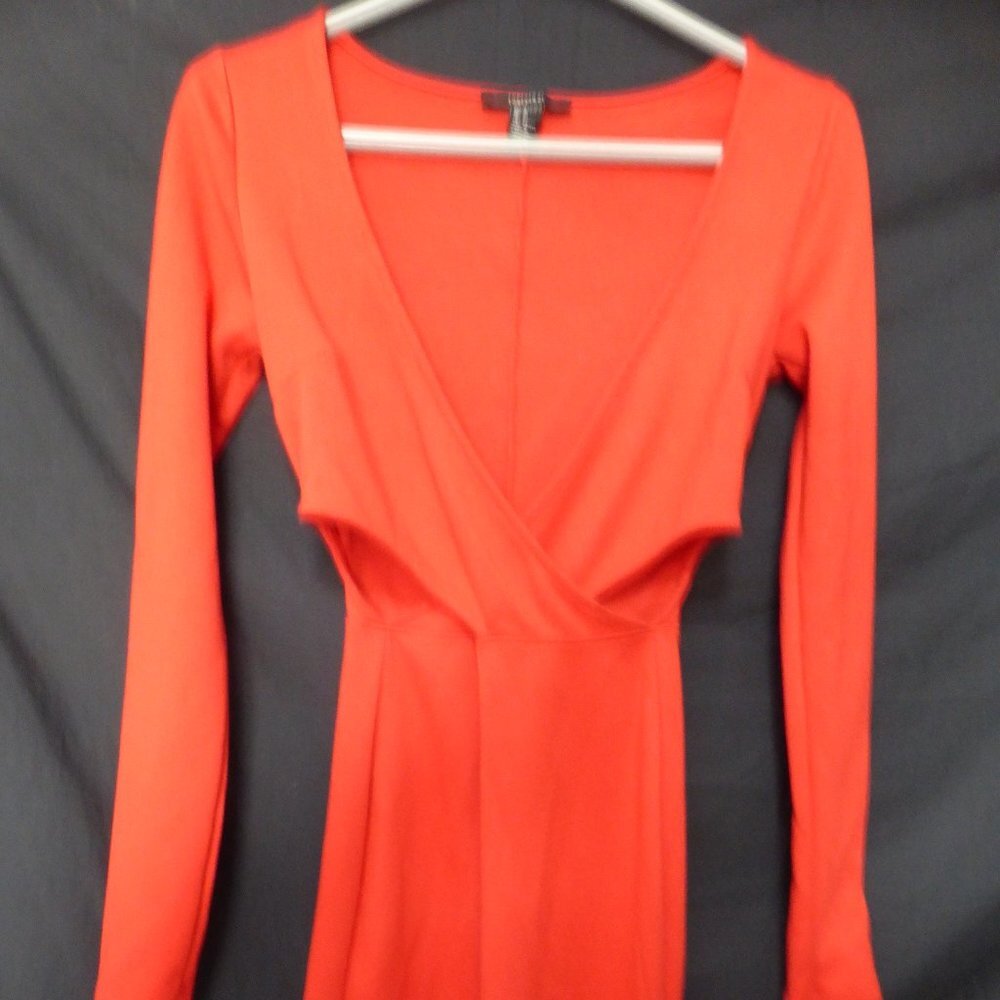 FOREVER 21, s, small, red long sleeve dress, V-Neck | BNWOT
